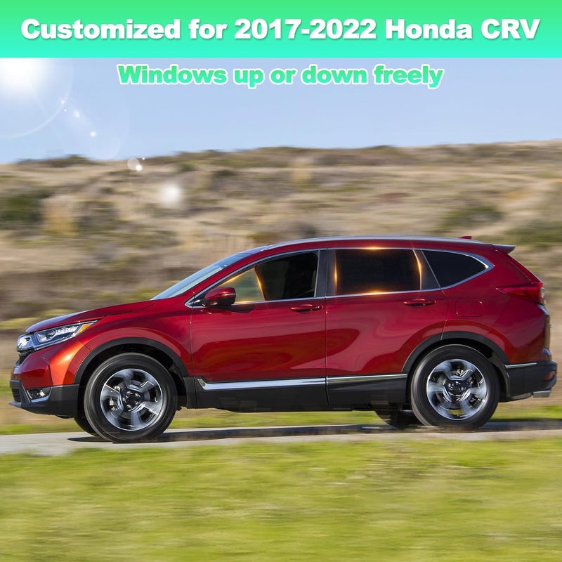 KOCZIL 2017-2022 CRV Window Shades -Car Window Shade for Baby and Driver, Breathable Mesh Car Privacy Curtains for Side Windows, UV Protection and Heat Insulation for Road Trips, Napping - Image 2